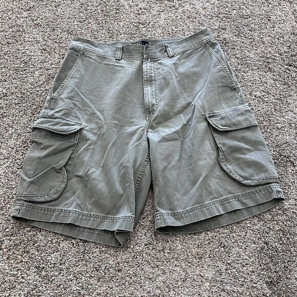 Polo Ralph Lauren Men's Cargo Shorts Size 33 Grey Solid Flat Front - Picture 1 of 9
